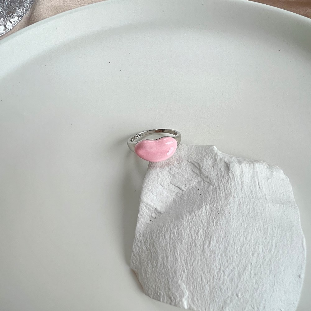 Cartoon Style Lips Sterling Silver Plating Rings 1 Piece