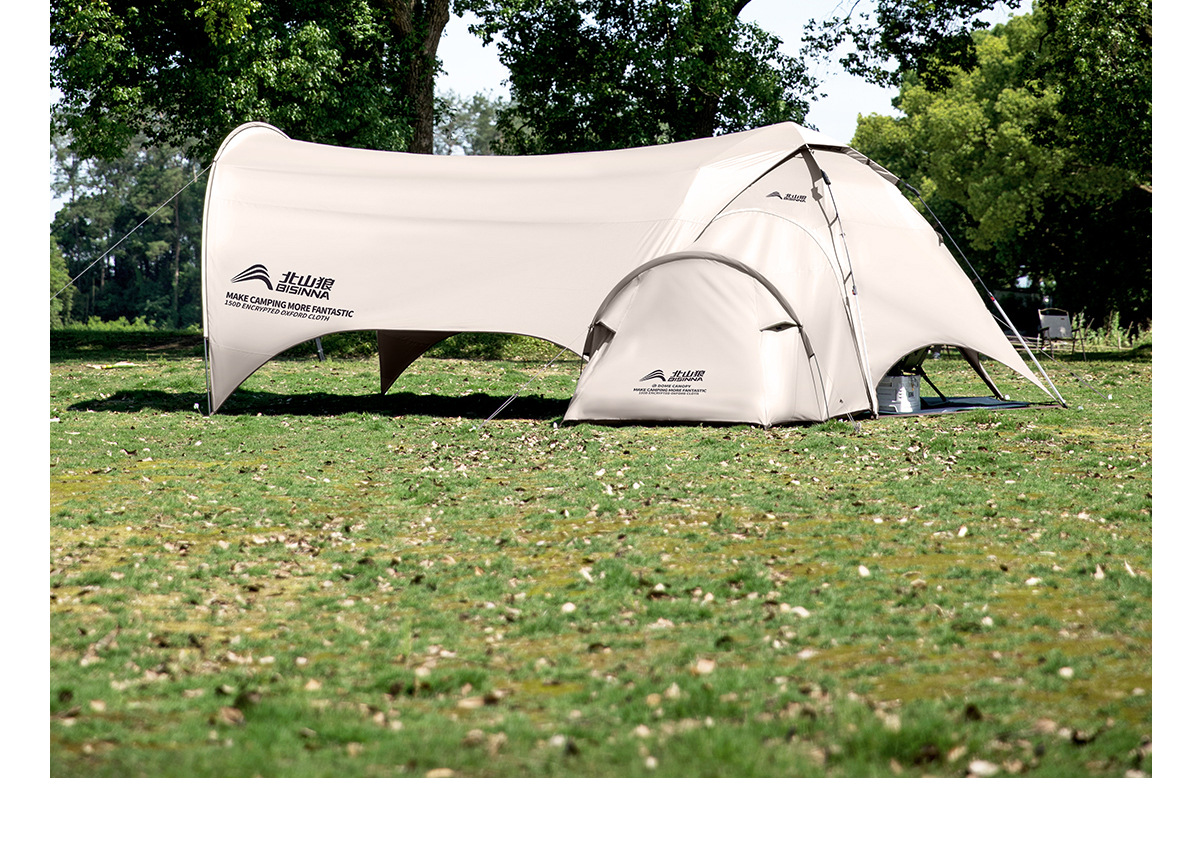 Dome Canopy Tent Outdoor Sunshade New Camping Style Fully Automatic Quick-Open Sunshade Titanium Black Coating 2026 New Model