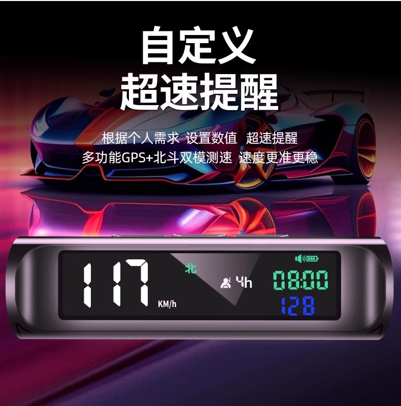 Car-Mounted 2025 New Model Electronic Dog Speed Detector Beidou Wireless Radar Warning Device Hud Head-Up Display Speed
