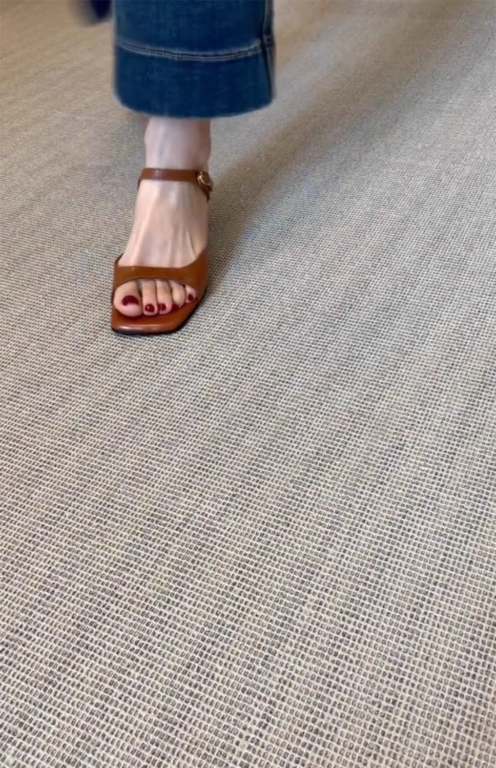 Women's Mules Nude High-heeled Sandals With Square Toe And Chunky_voghion.com