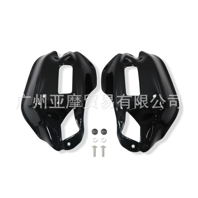 Suitable for Honda Crf1100L 20-23 X-Adv750 Modified Handguard Windshield Transparent Heightening Piece (Motorcycle front windshield) - black
