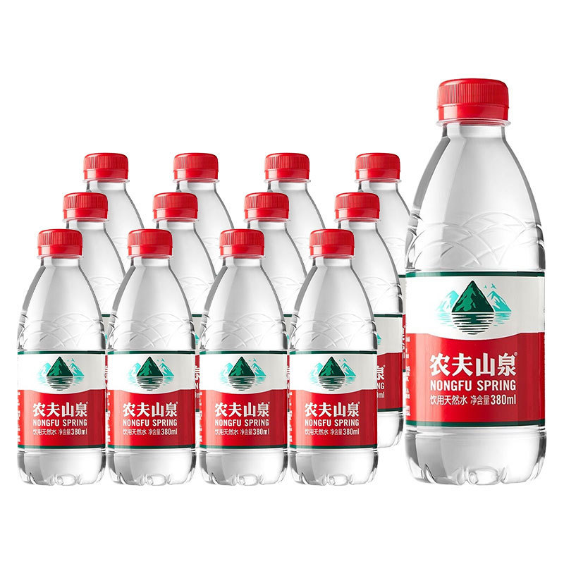 农夫山泉饮用天然水整箱380ml*12小瓶出游会议办公室天然常用水饮|undefined