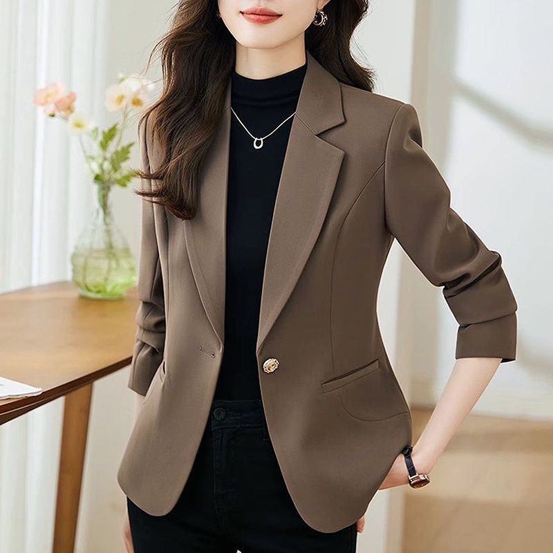洋气西装外套女2025新款秋季气质上衣高级感修身显瘦休闲小西服|undefined