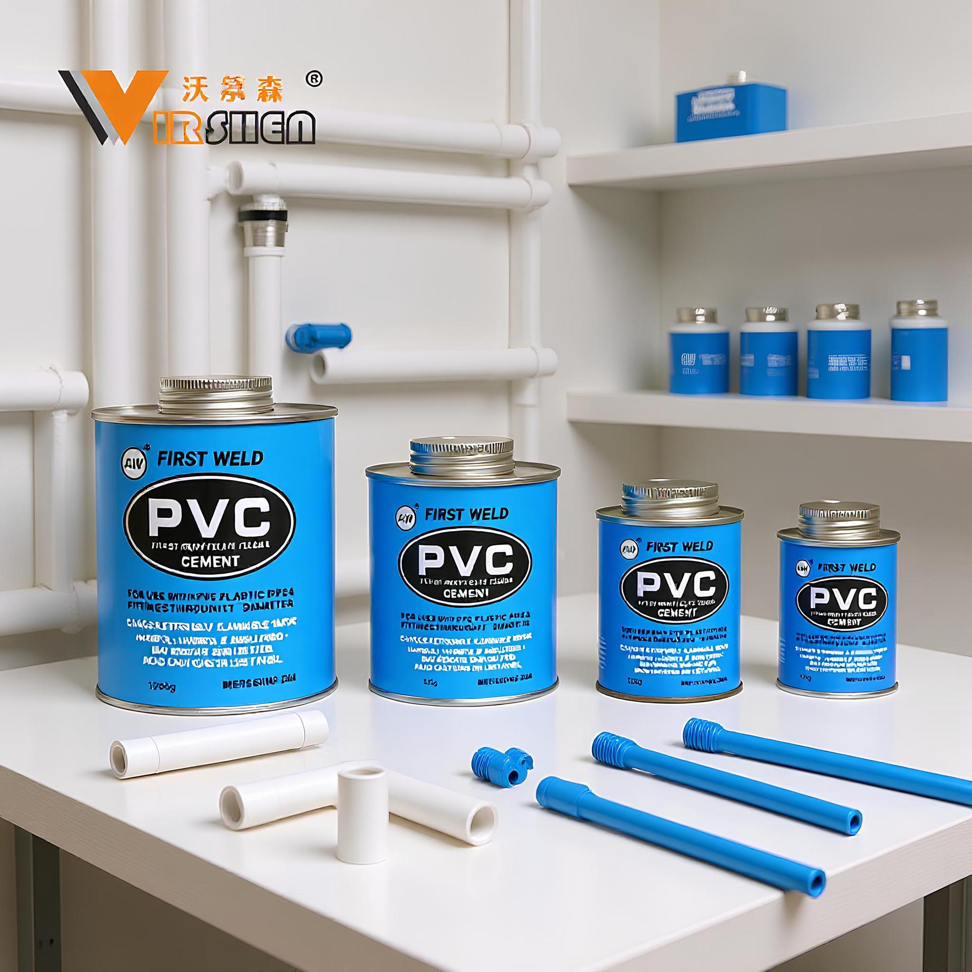 PVC glue  CPVC胶水外贸出口塑料管道粘接胶水强力高粘性大容量