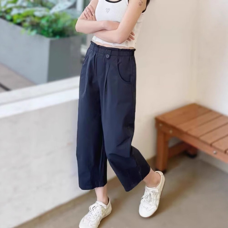 Granny Pants Skinny Pants Women's Cropped Pants 2025 Summer Loose Small Men's Loose Waist Slimming Workwear Harlan Pants