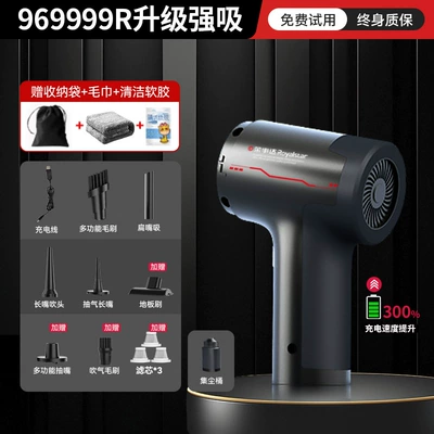 Tozsoranlar Household Large Suction Wireless - upgraded-model-969999r-strong-suction-fast-charging-lithium-battery-model-filter-element-3-soft-glue-towel-suction-blow-and-charge-4-in-1