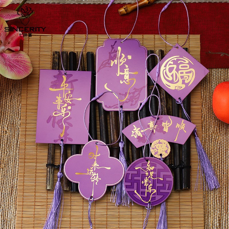 Año Nuevo de siete colores Cordier National Tide tarjeta de bordillo de oro tarjeta de bocadilla de Año Nuevo tarjeta de papel DIY ramo de flores tarjeta de papel embalaje de flores