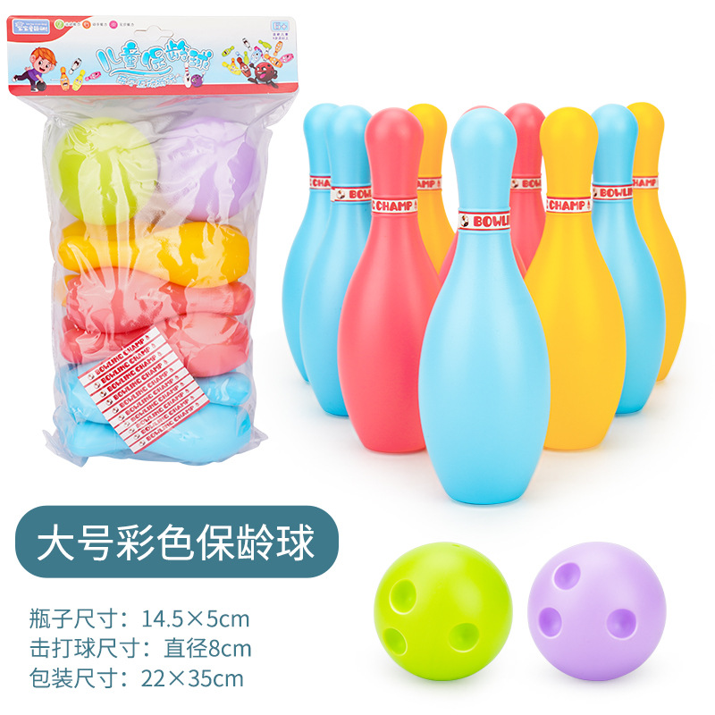 Bolos DE LOS NIÑOS juguetes plástico kindergarten ocio deportes entretenimiento 15cm juego bolos