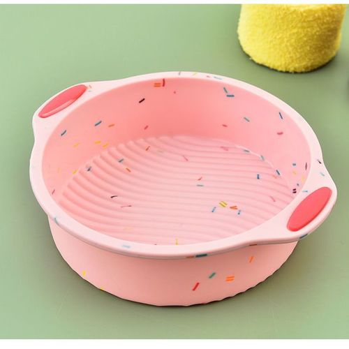 Wholesale round silicone cake mold three-piece set household baking baking pan oven utensils DIY cake mold