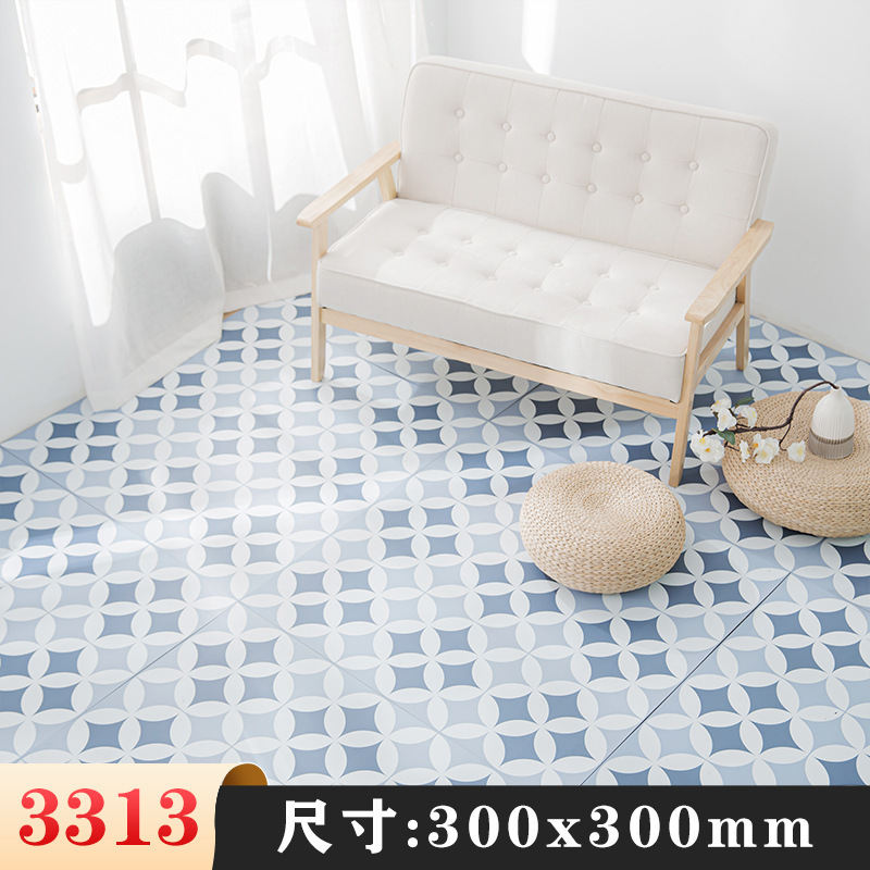 Piso de baño autoadhesivo alfombra impermeable de suelo de cemento renovación de suelo de suelo ladrillo de suelo antideslizante cuero image 37