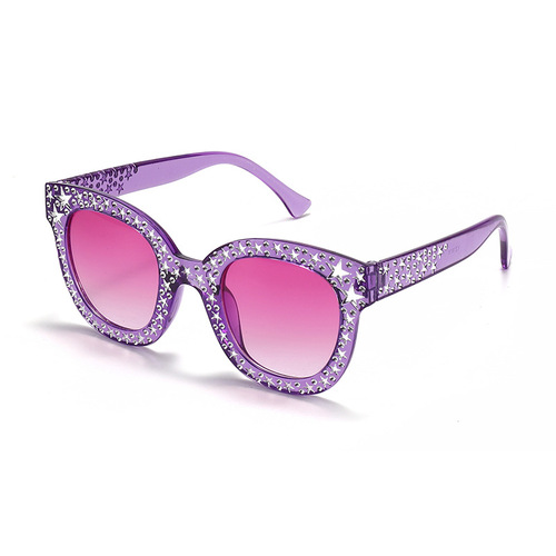 2024 New Children's Fashion Decorative Mirror Diamond Frame Personalized Cute PC Party Glasses YZ1816
