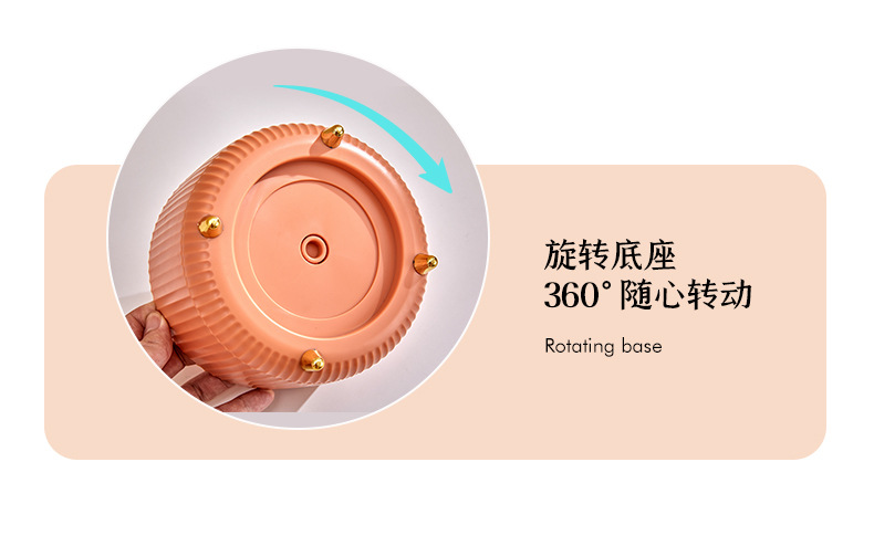 化妆品收纳盒旋转防尘化妆刷收纳筒梳妆台桌面笔筒口红眼影置物架详情5