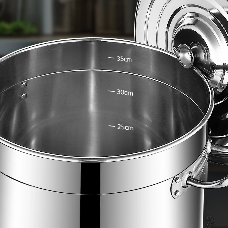 П Capacious bucket stainless steel for commercial use for home use, increased thickness