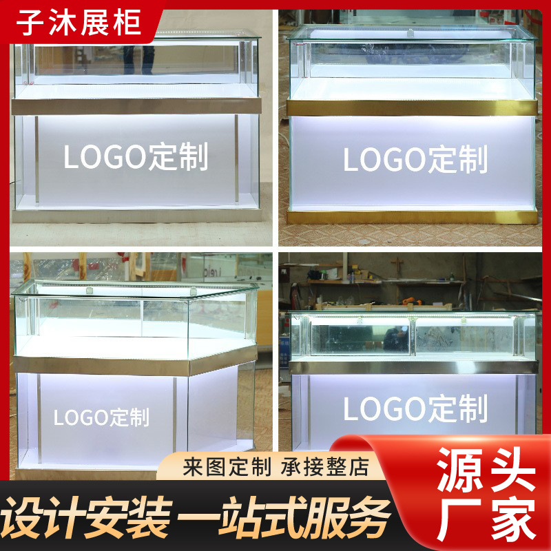厂家来图设计手机柜台展柜陈列柜数码通讯电子产品玻璃木柜展示柜