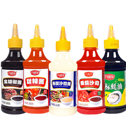 Factory straight ketchup, salad dressing, black pepper sauce, sweet and spicy sauce, barbecue sauce, hand cakes, sauce wholesale