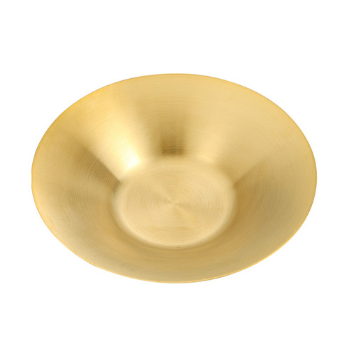 Korean pasta plate golden fruit salad plate hotel western steak plate wholesale 304 stainless steel ramen bowl