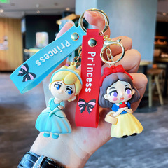 アナと雪の女王白雪姫のキーホルダーかわいい公仔艾莎マーメイドバッグストラップ自動車ストラップ卸売り