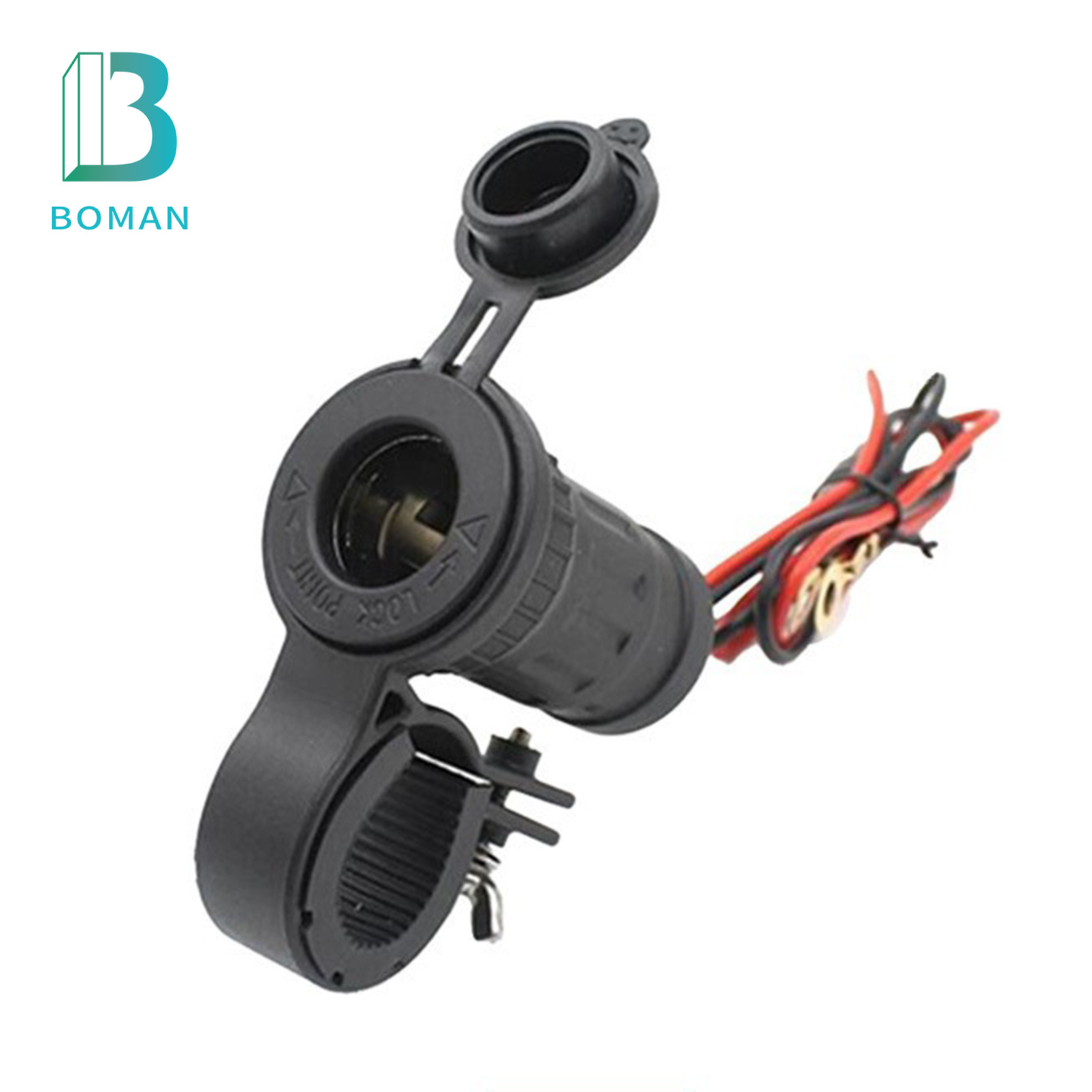 Motorcycle modification USB Mobile phone charger fixed install Bracket Wire harness Electric vehicle double USB Vehicle charging