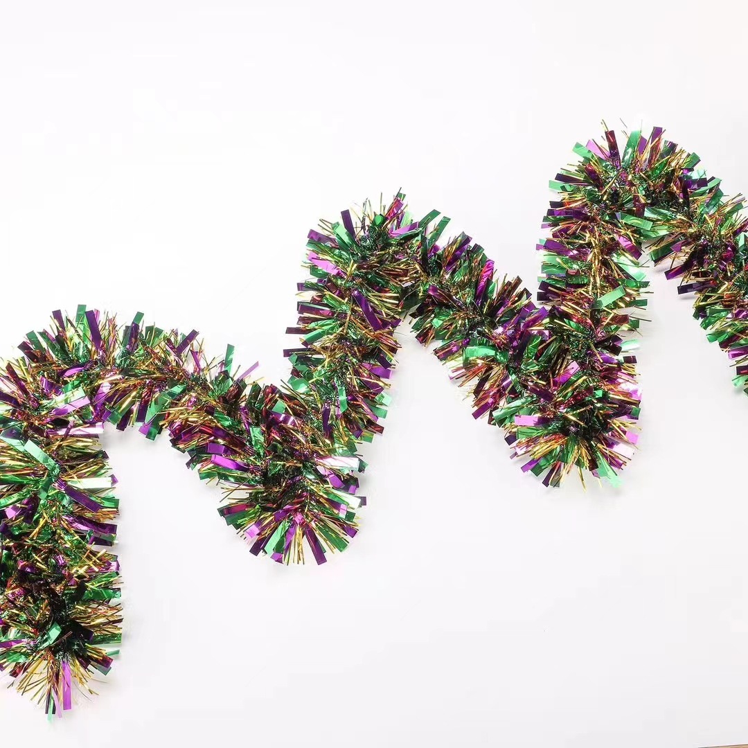 Transfronterizo Amazon Venta caliente carnaval cifrado color raya burbuja filamento actividad diseño decorativo lana raya Garland 2 M