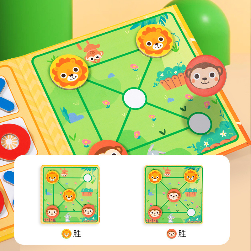 Estilo de libro para niños XO Sanlian Tic Tac Tac para niños Educación temprana Entretenimiento Ocio Juego de mesa Bloques de construcción Juguetes educativos
