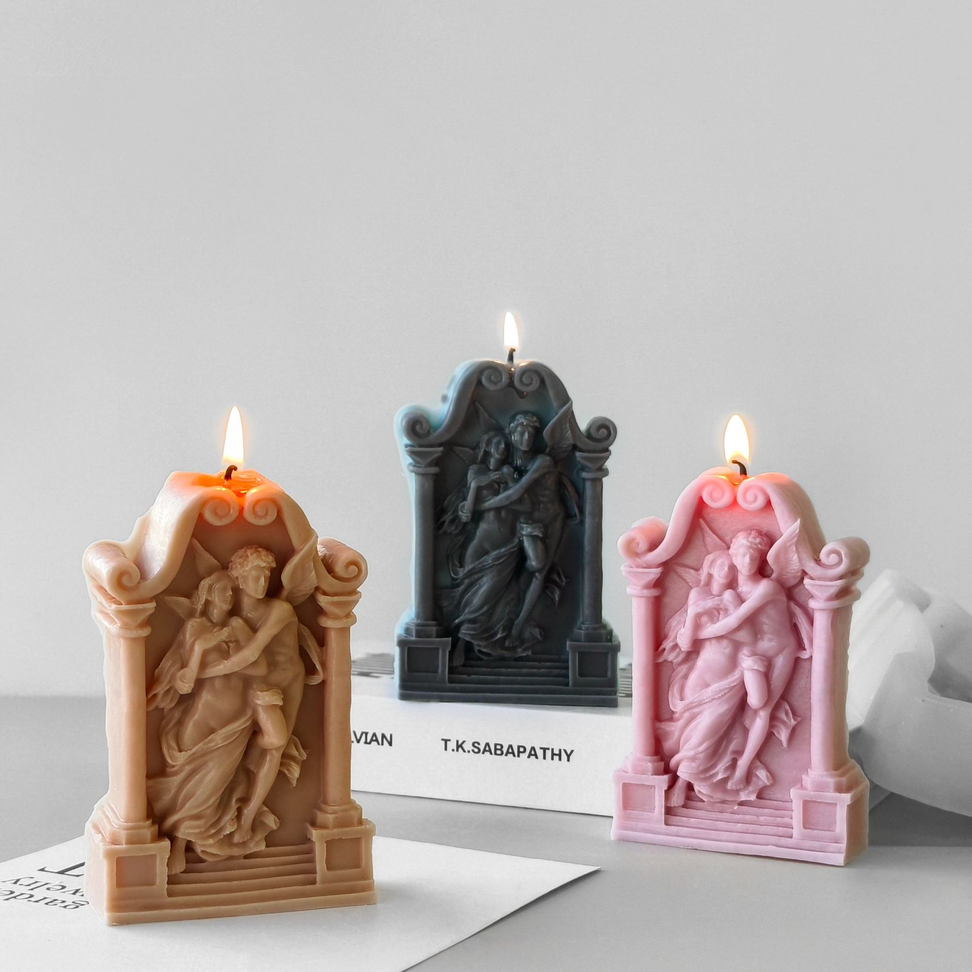 Nuevo arco Ángel amor mensajero aromaterapia vela molde de silicona DIY yeso epoxi adornos decorativos herramientas abrasivas