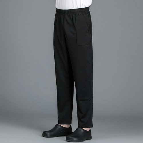 Chef pants kitchen restaurant waiter work pants hotel uniform pants kitchen elastic black chef work pants