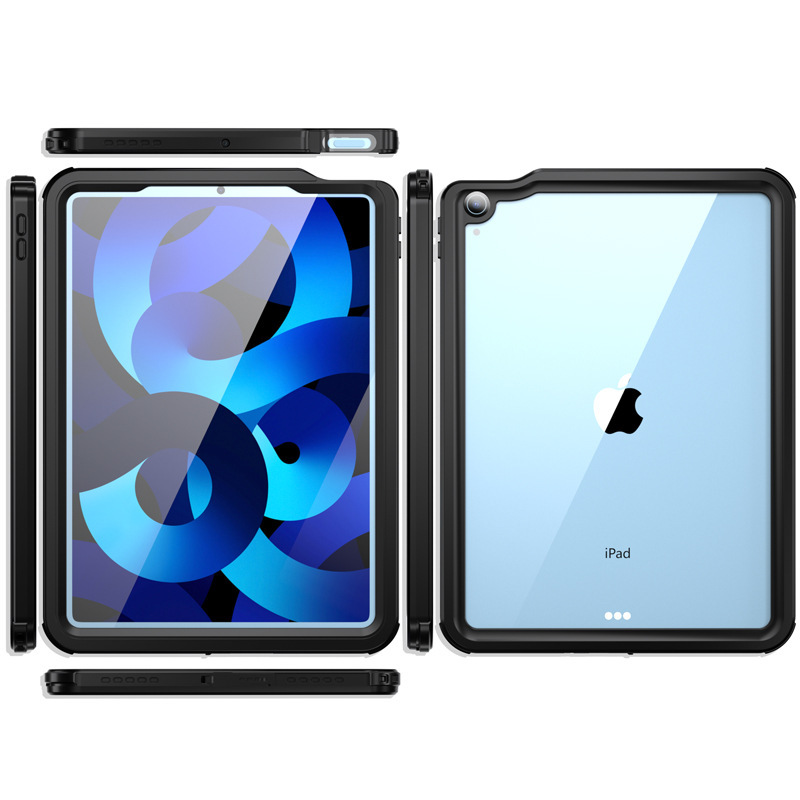 Venta caliente de comercio exterior para ipad 10.9 funda protectora impermeable ipad pro12.9 carcasa impermeable plana