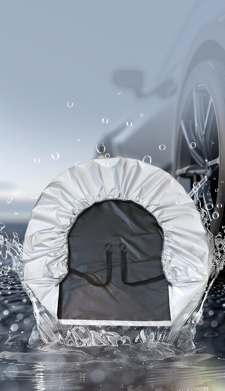 Car Tire Cover to Prevent Small Dogs from Peeing, Wheel Cover with Silver Coating, Tire Protection Cover, Waterproof and Dustproof Rv Tire Cover