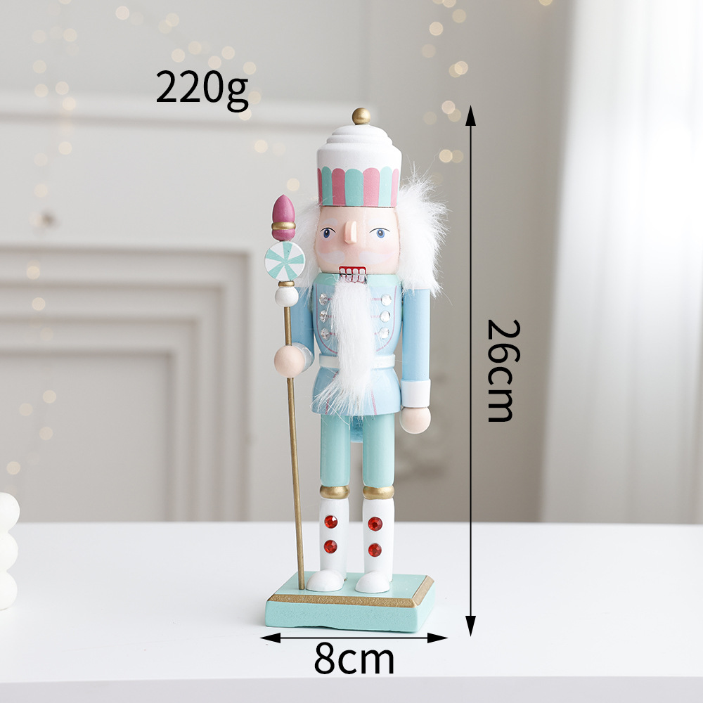 Cascanueces de madera adornos de mesa títeres soldados manualidades capas caballeros tambores decoración para el hogar