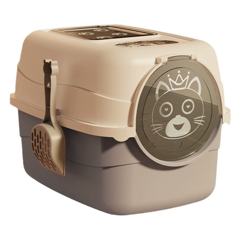 Ящик для кошачьего туалета негабаритный полный полузакрытый верхний кошачий Туалет с защитой от брызг ящик для кошачьего туалета таз для корма для кошек зоотовары