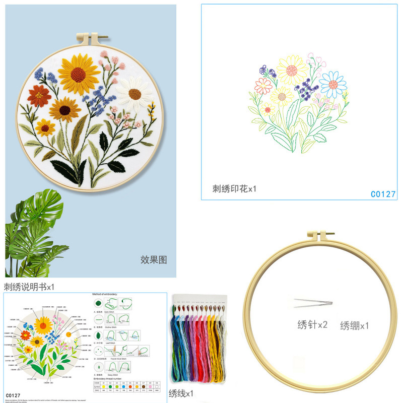 Mona Lisa Real Bordado serie de bordados cruzados nueva simulación de bordado de estilo chino bordado a mano