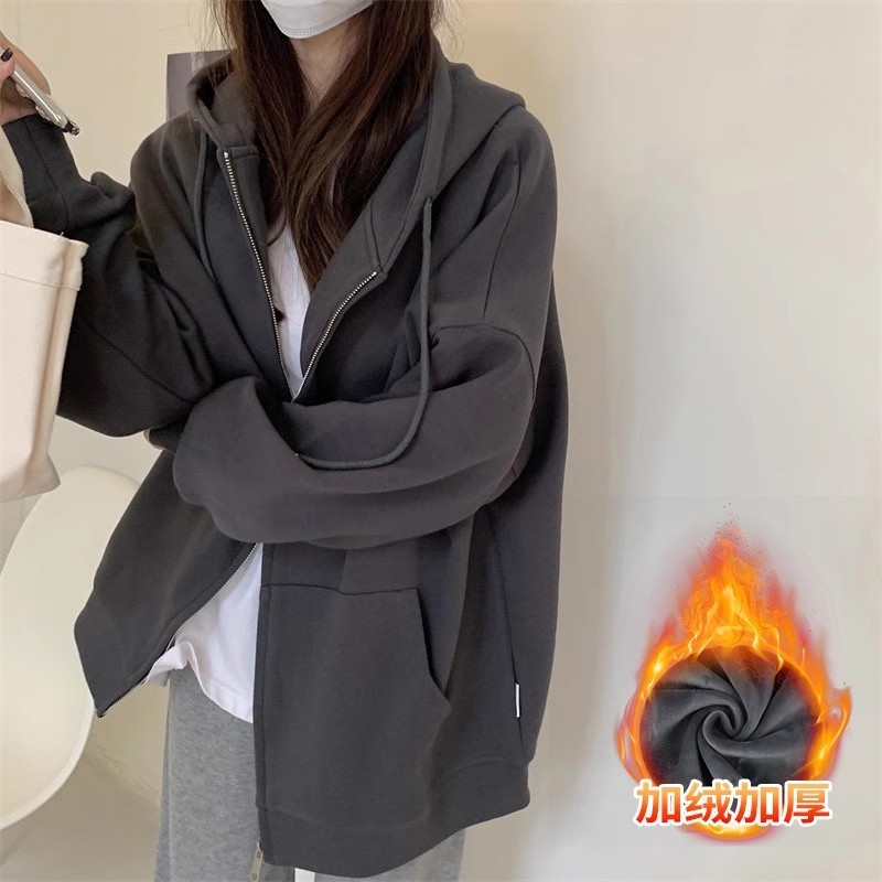 山东即墨卫衣女粉色连帽卫衣外套女款秋季薄款2025韩系显瘦外套|undefined