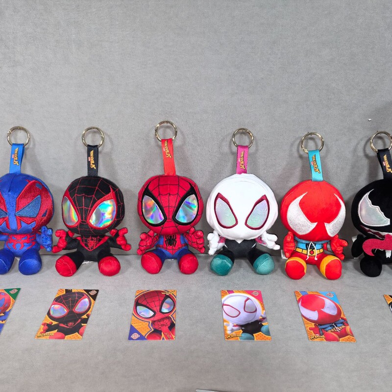 Hottoys Marvel Spider-Man Cosbi Spider-Man Plush Pendant Blind Box Marvel Venom Doll Birthday Gift