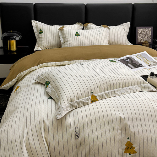 Product Recommendation: High-Quality Thick Pure Cotton Flocked Quilt Set with Modern Simple Style Bedding for Wholesale