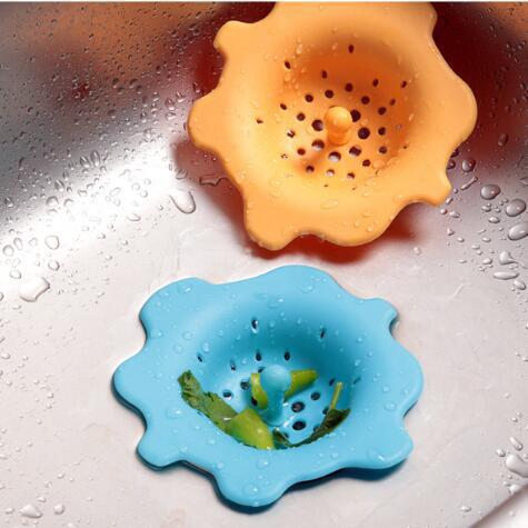 A1738 Silicone Shower Drain Drainage Waterway Hair Filter Drain Cover
