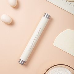 Silicone rolling pin, flour stick, stainless steel belt hook, dumpling leather belt scale tool