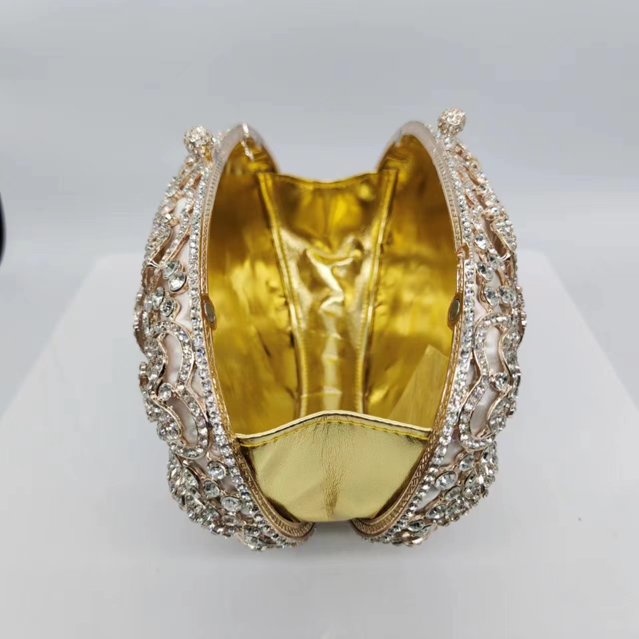 Túi clutch nữ đính kim cương hình bướm dự tiệc cao cấp — Màu vàng, Vàng hồng, Cá tính đặt làm chi tiết 7