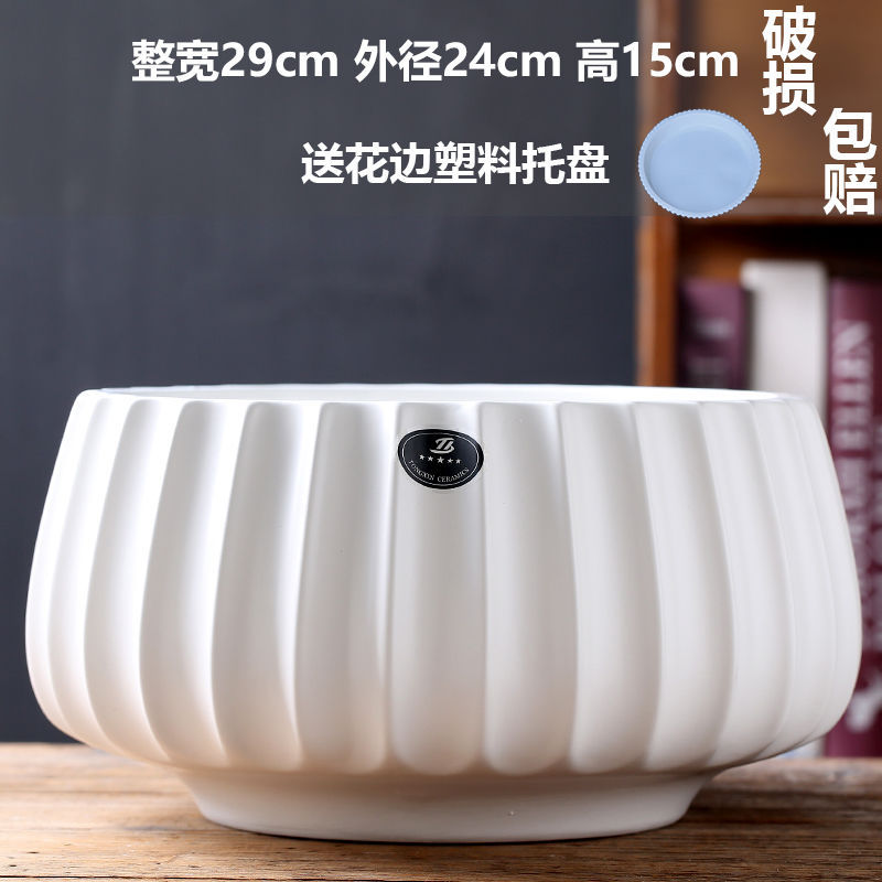Extra large round basin pure white (comes with tray)