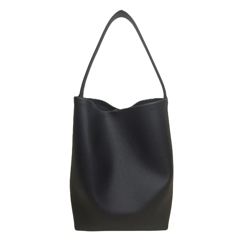 Capacious leather universal shoulder bag one shoulder, cowhide, high-end