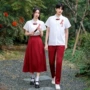 表演毕业朗诵中式班服