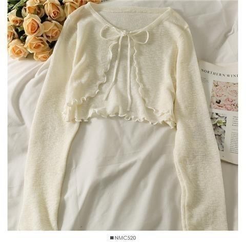 French-Style Stylish Shawl, Summer Sun-Protective Cardigan, Outerwear for Women, Short Style Paired with a Slip Dress, Air-Conditioning Shirt, Thin Jacket French-Style Stylish Shawl, Summer Sun-Protective Cardigan, Outerwear for Women, Short Style Paired with a Slip Dress, Air-Conditioning Shirt, Thin Jacket