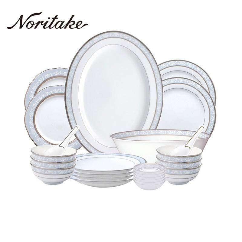 Noritake Shiwu BRUNSWICK Japanese pastoral style rice bowl Chinese tableware suit household plate for 6 people