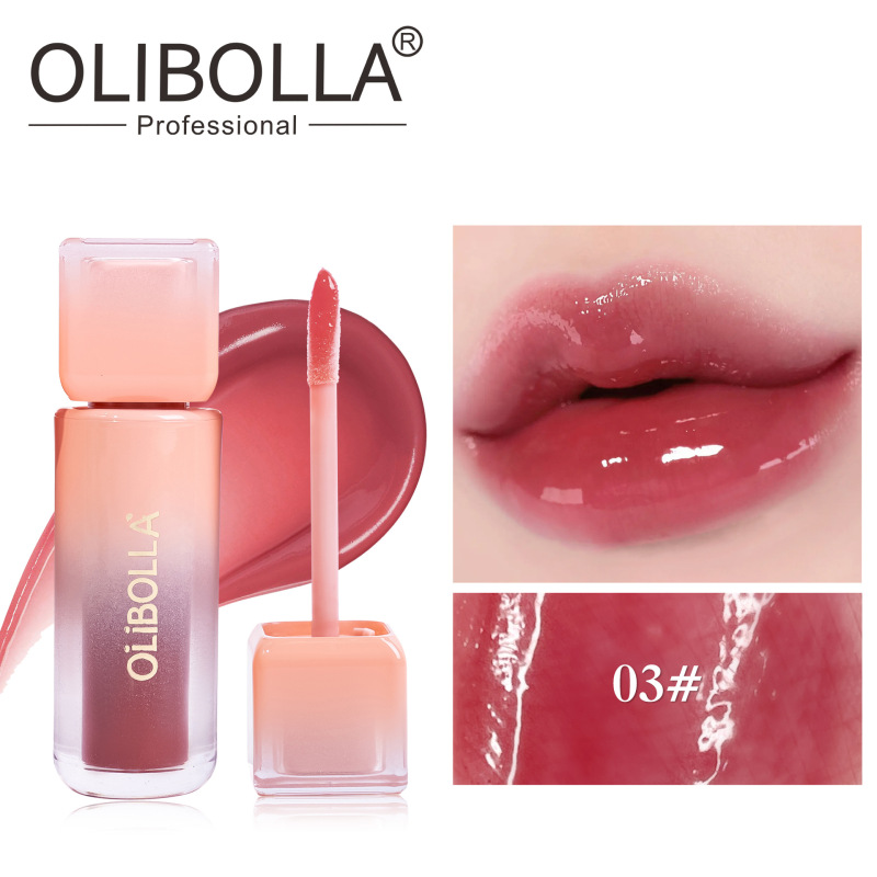 OLIBOLLA6色水光镜面唇釉唇蜜持久保湿不沾杯不掉色现货持久锁色|undefined