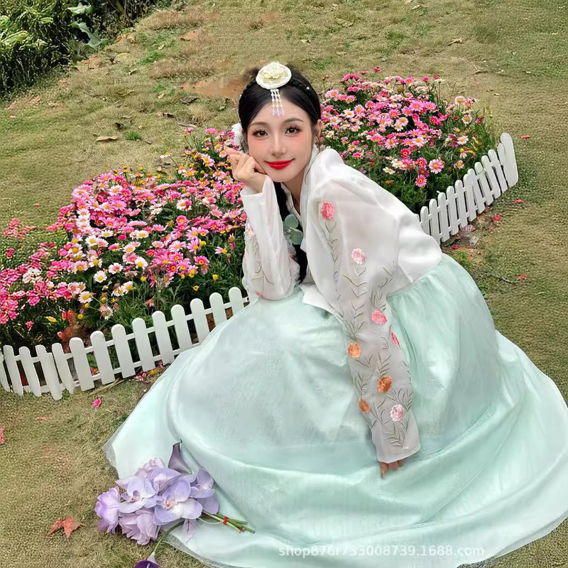 Korean Hanbok Yanji Travel Photography New High-End Korean Princess Lady Palace Ethnic Korean Dress Photography