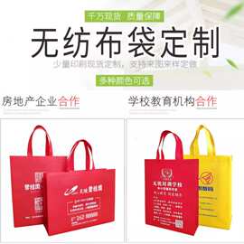 无纺布手提袋定做环保袋购物袋子定制广告培训班加急印logo字手拎