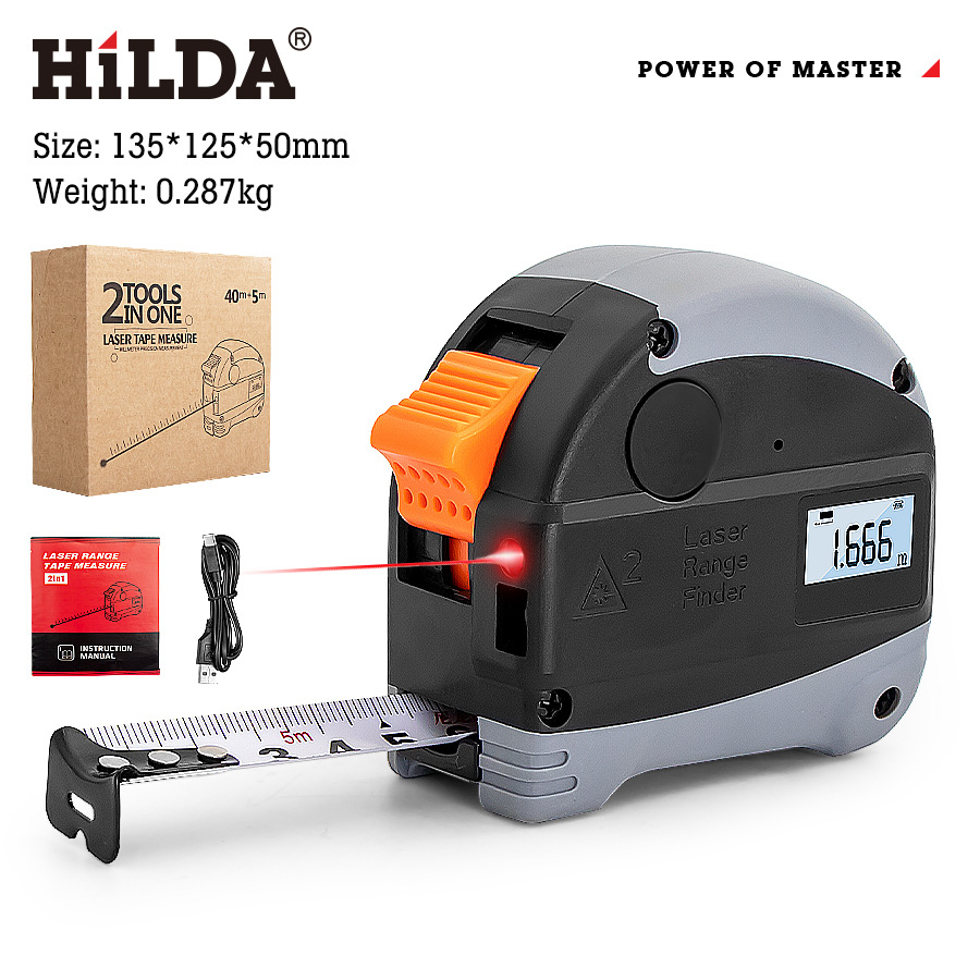 Medición de nivel láser multifuncional Medición de nivel de medición Marcador infrarrojo Cinta métrica infrarroja en ángulo recto