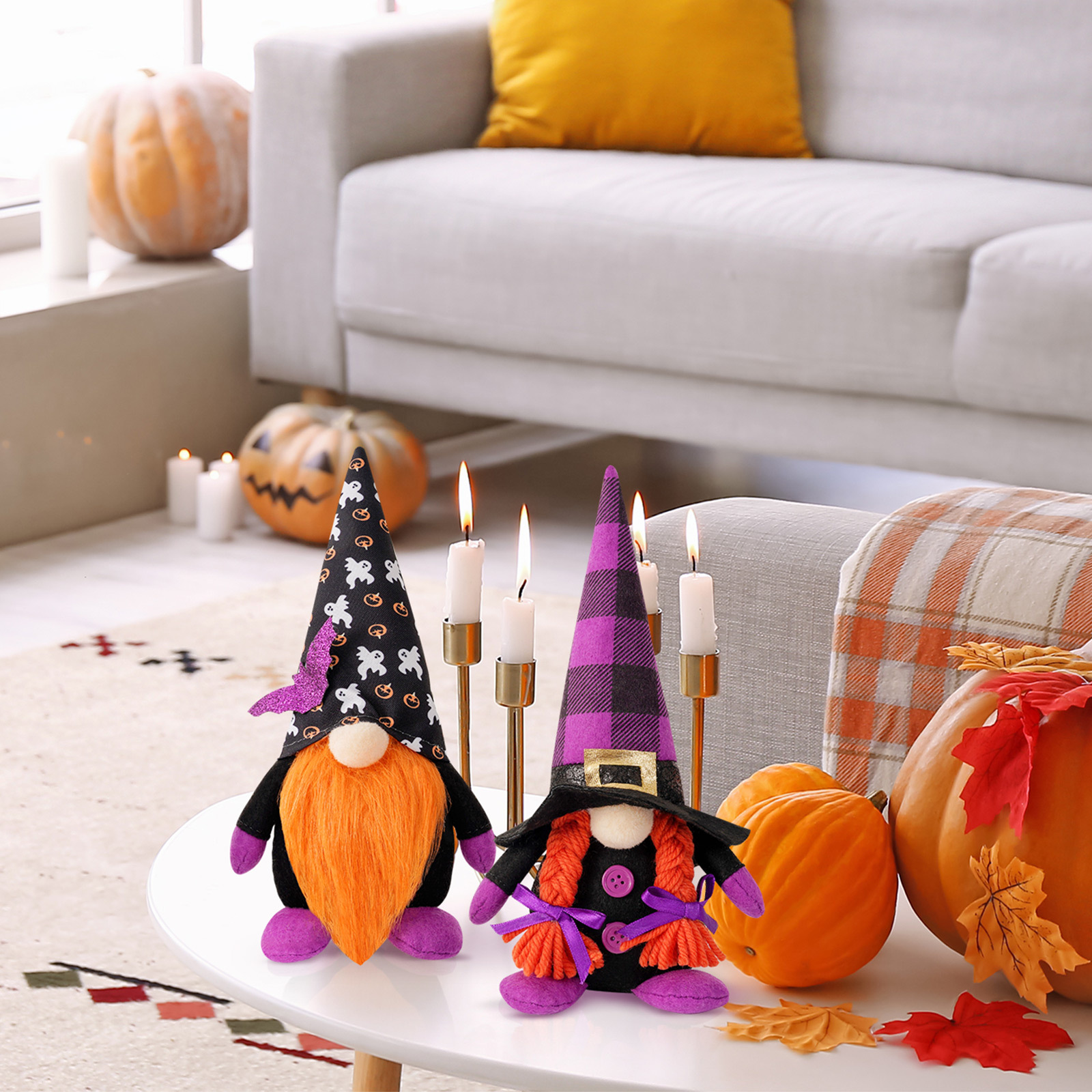 Halloween muñeca sin rostro murciélago muñeca de pie fantasma Festival de Halloween decoración adornos traje