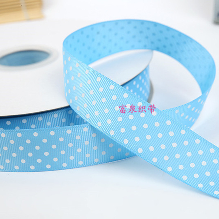 Cinta al por mayor 2,5 cm color Polka Dot cinta DIY cinta decoración de vacaciones horquilla para niños banda para el cabello