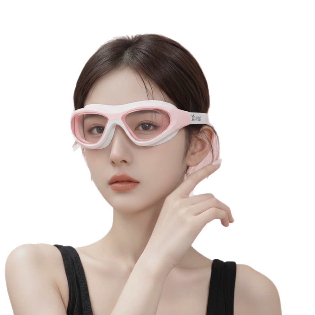 Juego de Gafas y Gorro de Natación para Mujer de Policarbonato, Antiempañante e Impermeable, para Natación y Buceo