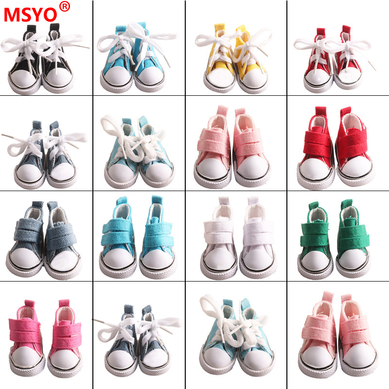 5cm zapatos de lona casuales 6 puntos bjd muñeca zapatos de lona Exo muñeca zapatos de lona